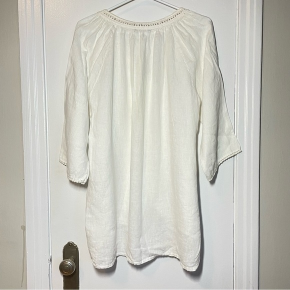 LUNGO L’arno Made in Italy Linen Tunic Top size 1X - Picture 6 of 6